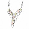Landstrom's Black Hills Gold on Sterling Silver Leaf Necklace