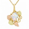 10K Black Hills Gold Four Leaves Pendant with Synthetic Opal