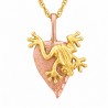 10K Black Hills Gold Rose Gold Leaf with Frog