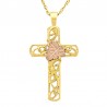 10K Black Hills Gold Openwork Cross Pendant