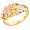 Ladies Black Hills Gold Ring with Leaves
