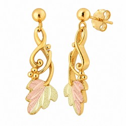 Landstrom’s 10K Yellow Gold Dangle Freeform Earrings