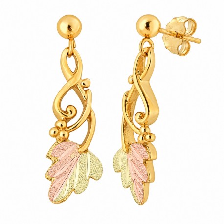 Landstrom’s 10K Yellow Gold Dangle Freeform Earrings