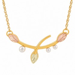 Landstrom’s 10K Yellow Gold Pendant with 2mm & 3mm Freshwater Pearls