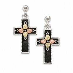 Landstroms Black Hills 12k Gold on Sterling Silver Cross Earrings