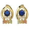 10K BLACK HILLS GOLD SAPPHIRE AND DIAMONDS EARRINGS
