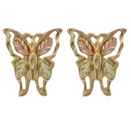 10K BLACK HILLS GOLD BUTTERFLY EARRINGS