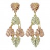 10K BLACK HILLS GOLD LEAVES EARRINGS