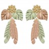 10K BLACK HILLS GOLD FEATHER EARRINGS