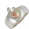 Black Hills Sterling Silver & 12k Gold Mother And Child Ring