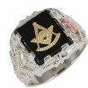  Black Hills Sterling Silver Masonic Past Grand Master Ring 