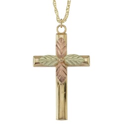 10K Black Hills Gold Religious Cross Pendant