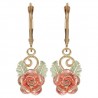 10k Black Hills Gold Dakota Rose Earrings