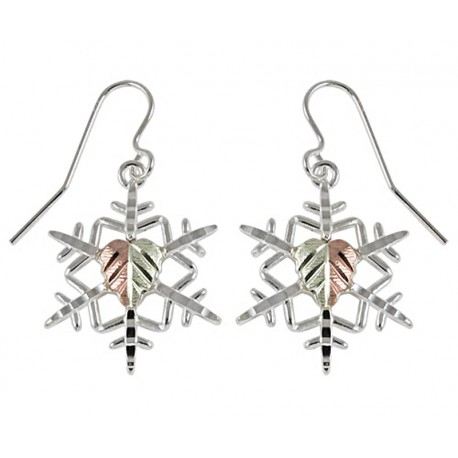 Black Hills Sterling Silver Snowflake Earrings