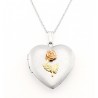 Black Hills Gold Sterling Silver Heart Locket Necklace