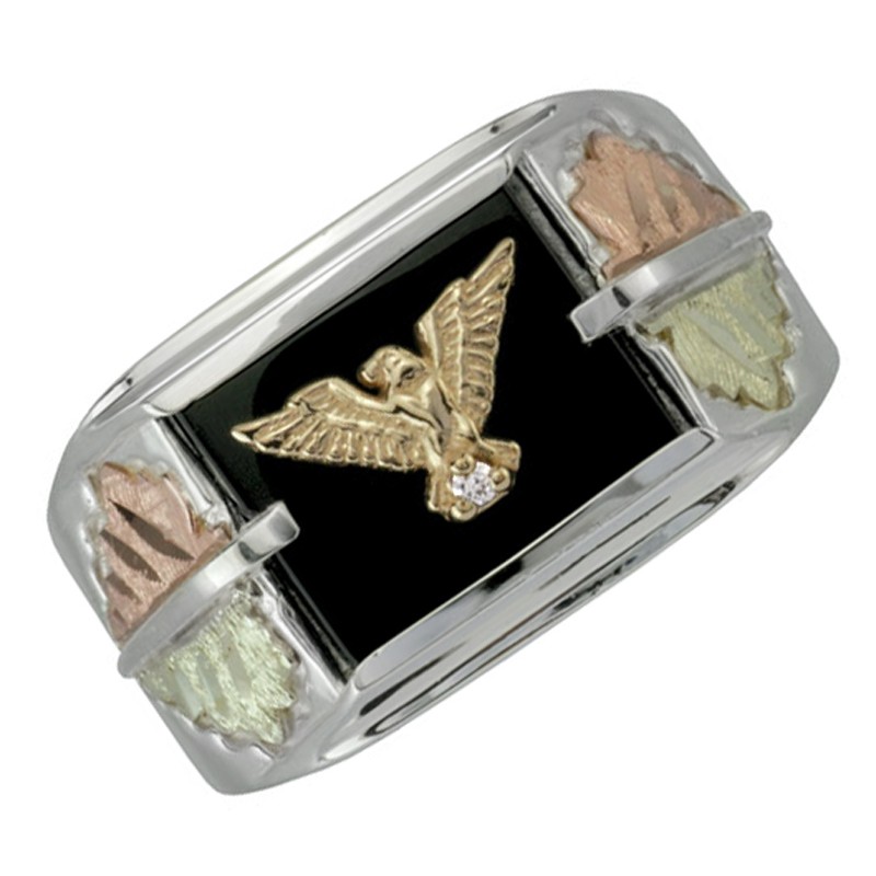 black hills gold eagle ring