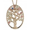 Black Hills Gold Family Tree Birthstone Silver Necklace and Brooch