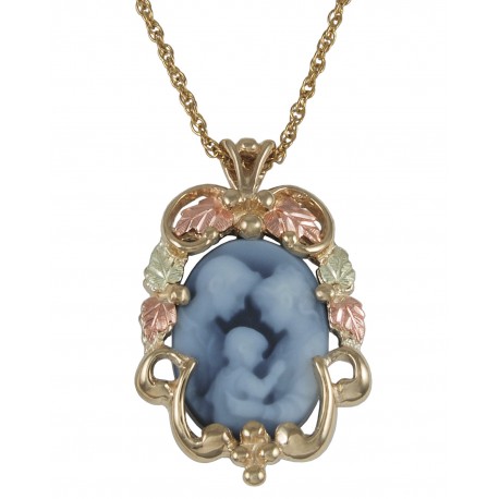 blue agate cameo