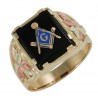 10K Black Hills Gold Masonic Ring for Men's