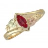 10K Black Hills Gold Ladie's Ring with Ruby