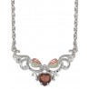 Black Hills Gold Sterling Silver Garnet Necklace