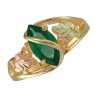 10K Black Hills Gold Mt. St. Helens Emerald Ladies Ring 