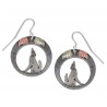 Black Hills Gold Sterling Silver Wolf Earrings