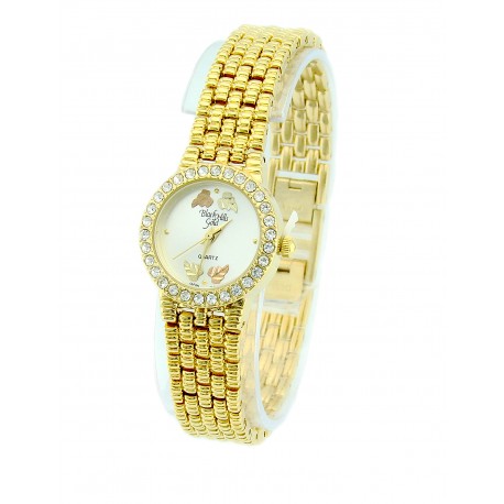 Black Hills Gold Tone Ladies Watch with Crystal
