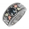 Black Hills Gold on Sterling Silver Ladies Ring with Hematite