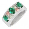 Black Hills Gold on Sterling Silver Mt. St. Helens Emerald Ring