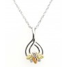 Black Hills Gold on Sterling Silver Pendant with Diamond