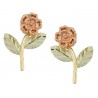 Small 10k Black Hills Gold Flower Earrings