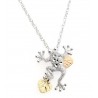Black Hills Gold Ladies .925 Sterling Silver Frog Pendant Necklace