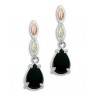 Black Hills Gold on Sterling Silver Earrings with Onyx