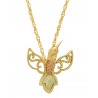 10K Gold Hummingbird Pendant Necklace