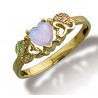 Black Hills Gold Ladies Opal Heart Ring