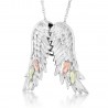 Landstrom's® Black Hills Gole on Sterling Silver Angel Wings Necklace