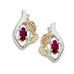 Landstrom's(®) Black Hills Gold on Sterling Silver Birthstone Earrings