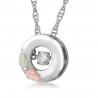 Landstrom's® Black Hills Gold on Sterling Silver Glimmer Pendant w/ .10 CT Diamond