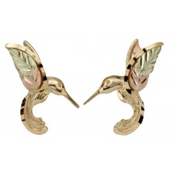 10K BLACK HILLS GOLD HUMMINGBIRD EARRINGS
