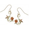 10K BLACK HILLS GOLD HUMMINGBIRD EARRINGS