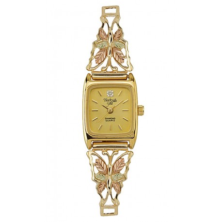 Black Hills Gold Ladies Watch with Butterfly by Coleman