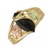 BLACK HILLS GOLD ONYX RING for LADIES