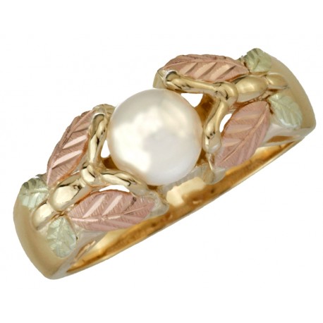 BLACK HILLS GOLD LADIES PEARL RING