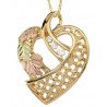 10K BLACK HILLS GOLD LADIES HEART DIAMOND NECKLACE