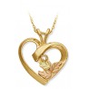 Landstrom's® Tri-tone Black Hills Gold Diamond Heart Pendant