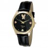 Coleman Men's Black Hills Gold Eagle Watch with Leather Band and 12K Gold Leaves