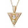 Landstrom's 10K Black Hills Gold Triangular Pendant with Diamond