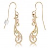 Landstrom's® 10K Black Hills Gold Earrings with 12K Gold Leaves
