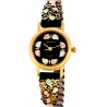 Landstrom's® Black Hills Gold Women's Black Powder Coated Watch with 12K Gold Leaves
